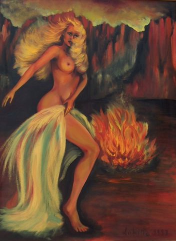 L'artiste LAHITTE - la danse du feu