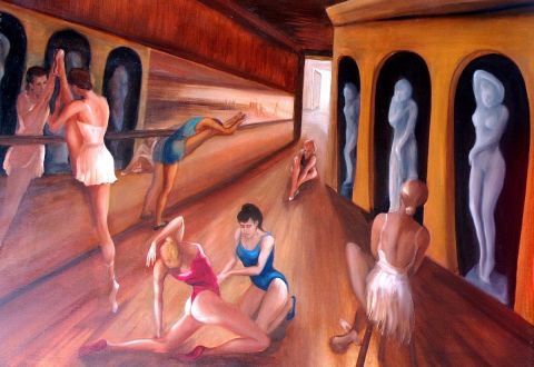 l'école de danse - Peinture - LAHITTE