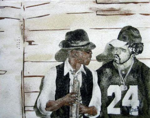 Jazz et hip hop - Peinture - carole jamin
