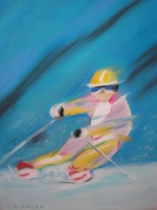 Voir cette oeuvre de Catherine FALIZE: Le ski