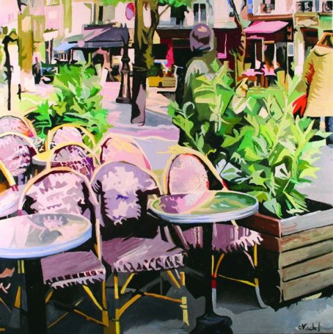 chaises rue de rivoli - Peinture - CLOTILDE NADEL