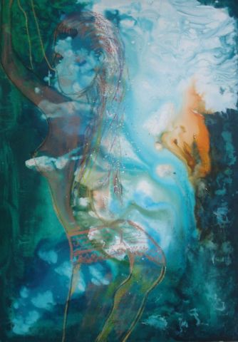 Nue Pacifique - Peinture - La Terre Promise