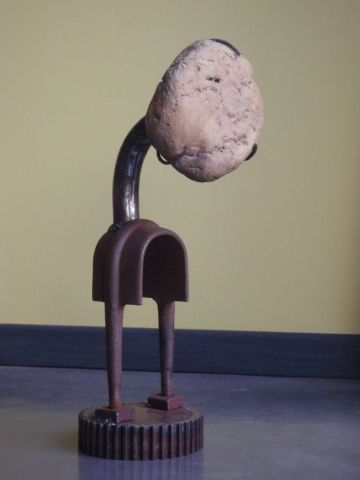 Pierre tomb�e du ciel I - Sculpture - Joel Gorlier
