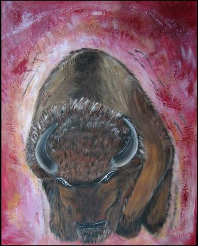 Furious Buffalo - Peinture - christate