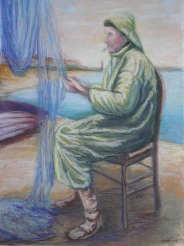 le pêcheur - Peinture - casc art