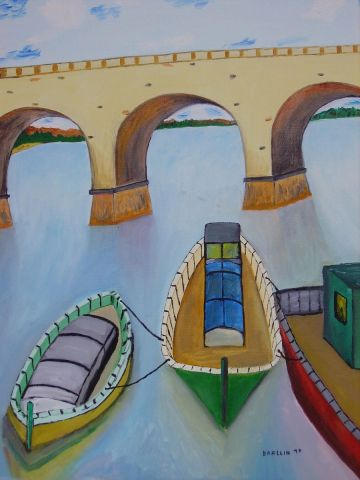 le pont - Peinture - drallih