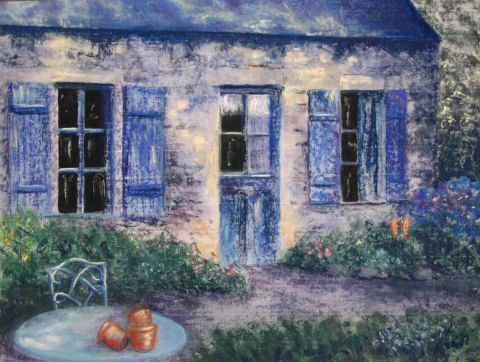 Symphonie en bleu - Peinture - ghighi