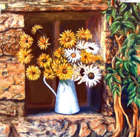 Fleurs du soleil - Peinture - ghighi