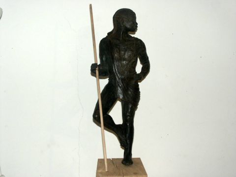 guerrier Maasa� - Sculpture - Armelle ESTABLE