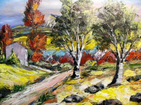 Paysage C�venol - Peinture - litalien