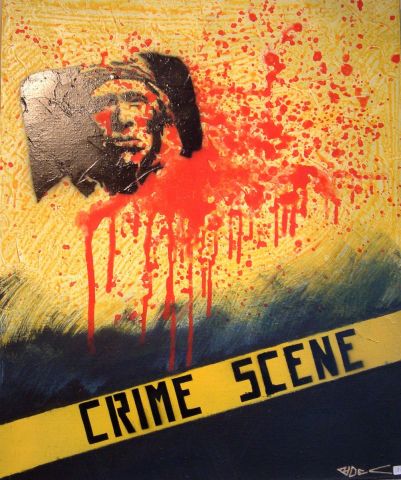 L'artiste Richard Decouflet - crime scene