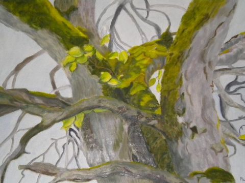 feux d'artifice de branches - Peinture - Michelle Girardot 