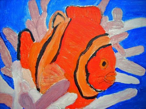 RED FISH - Peinture - LODYA