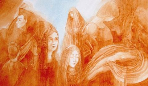 Les Neiges d'Antan - Peinture - Ara Chahvekilian
