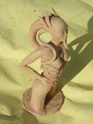 Elle, l'alien - Sculpture - Jean Francois Guilard
