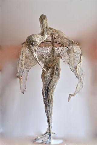 homme- oiseau N°2 - Sculpture - Breval