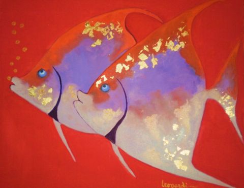 L'artiste emilie leonardi - Poissons rouges