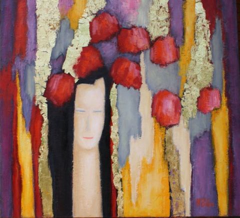LA FEERIE DES FLEURS - Peinture - NICOLE BILES
