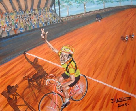 Paul Maye, 3ième victoire dans Paris-Tours - Peinture - LAFFITTE Jacky
