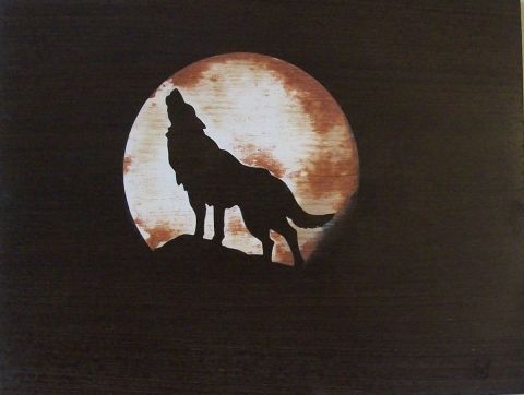 Nuit de pleine lune - Artisanat - Marqueterie du Plat Pays