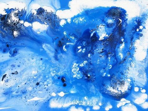 Rêve bleu - Peinture - ANNICK BRIGEL