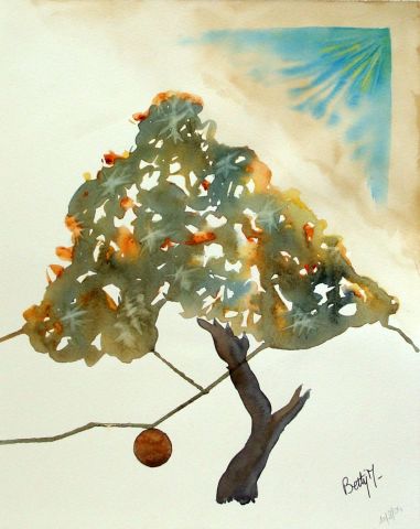 arbre à boule - Peinture - BETTY-M peintre