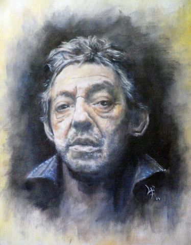 portrait Gainsbourg - Peinture - Lorelei