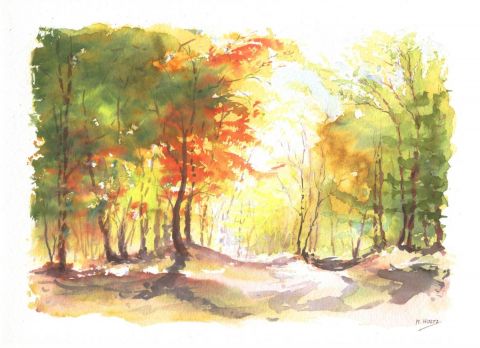 Forêt de Fontainebleau - Peinture - MH