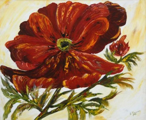 Giant coquelicot - Peinture - Catherine GARCERAN