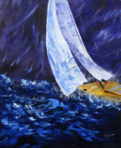 gite a babord - Peinture - Catherine GARCERAN