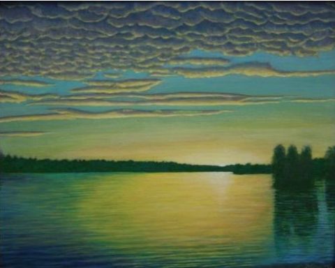 L'artiste diane - Crépuscule sur l'île d'Aylmer