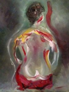 Peinture de Fanny CROCHET: Femme de dos