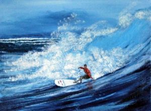 Voir cette oeuvre de Parraud: Surf à St Leu à  la Réunion