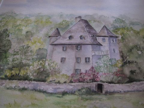 Chateau de Thuyset Thonon 74 - Peinture - MARYSE WENGER