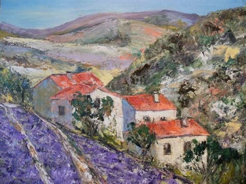 Lavande en c�vennes - Peinture - litalien