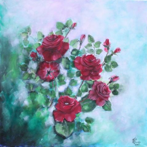 Rosa brava - Peinture - Maria Crespo