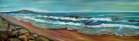 la plage - Peinture - atelier mauve