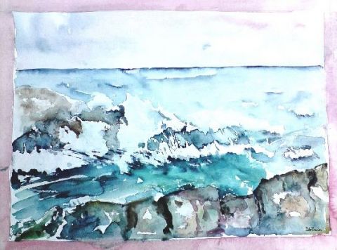 la mer - Peinture - atelier mauve