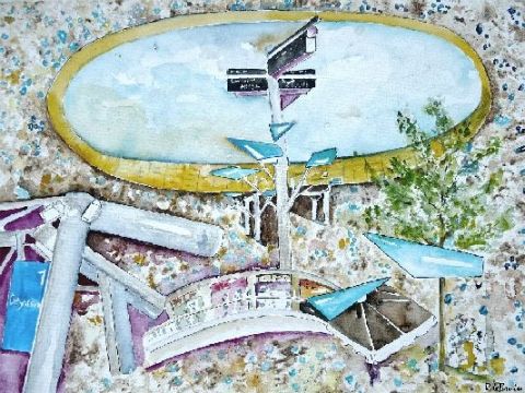 Odysseum - Peinture - atelier mauve