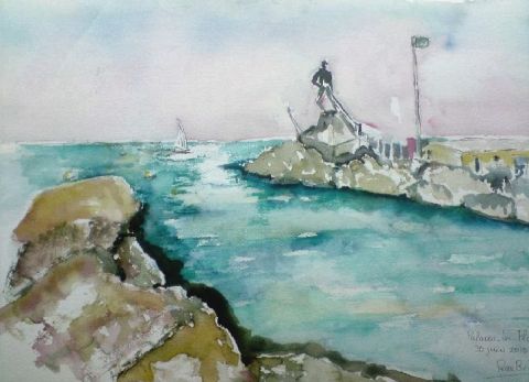 Palavas - Peinture - atelier mauve