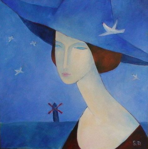 Soir bleu - Peinture - Da Svetlana DIMONT