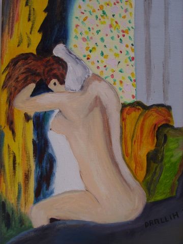 dos de femme - Peinture - drallih