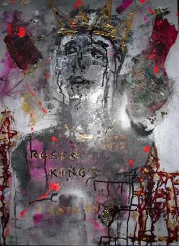 roses kings castels - Peinture - Genevieve MERCET