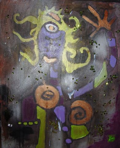 THE MERMAID - Peinture - Genevieve MERCET