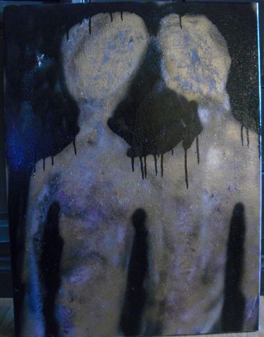 LES AMES SOEURS - Peinture - Genevieve MERCET