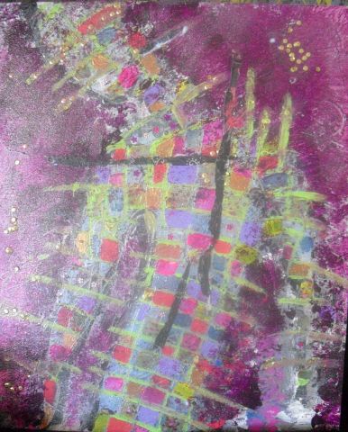 ARLEQUIN - Peinture - Genevieve MERCET