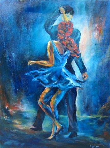 Le Rock - Peinture - janine chetivet