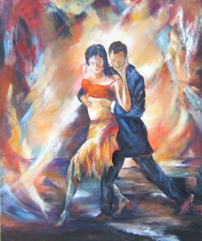 La Danse - Peinture - janine chetivet