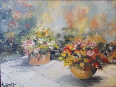 Deux vases - Peinture - janine chetivet