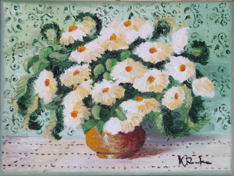 L'artiste kromka - pot de terre fleuri